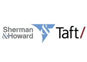 Combined logo of Sherman & Howard and Taft.